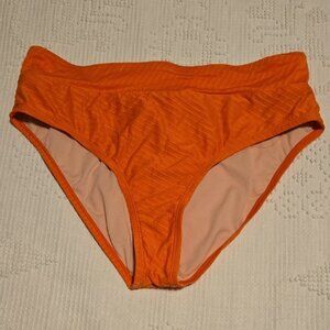 Orange/Bright Coral High-Waist Women’s Bikini Bottom